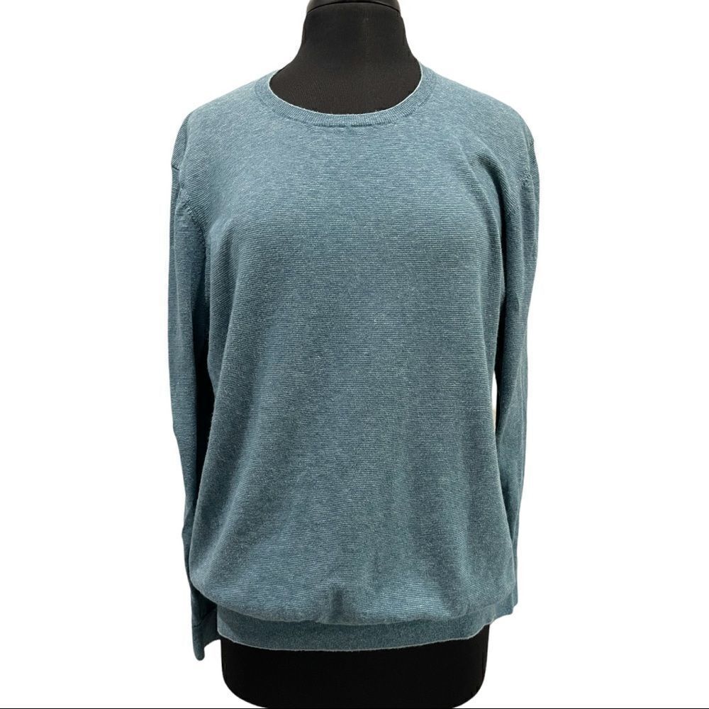 BONOBOS Slim Lightweight Feeder Stripe Crewneck Pullover Sweater Sz XL